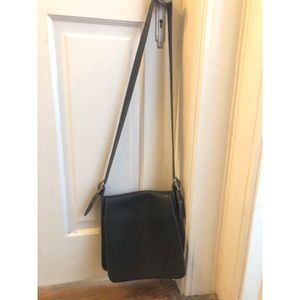 vintage COACH black leather bag